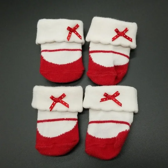 Rare Editions Red Velvety 3 Months Baby Dress - Picture 6 of 8